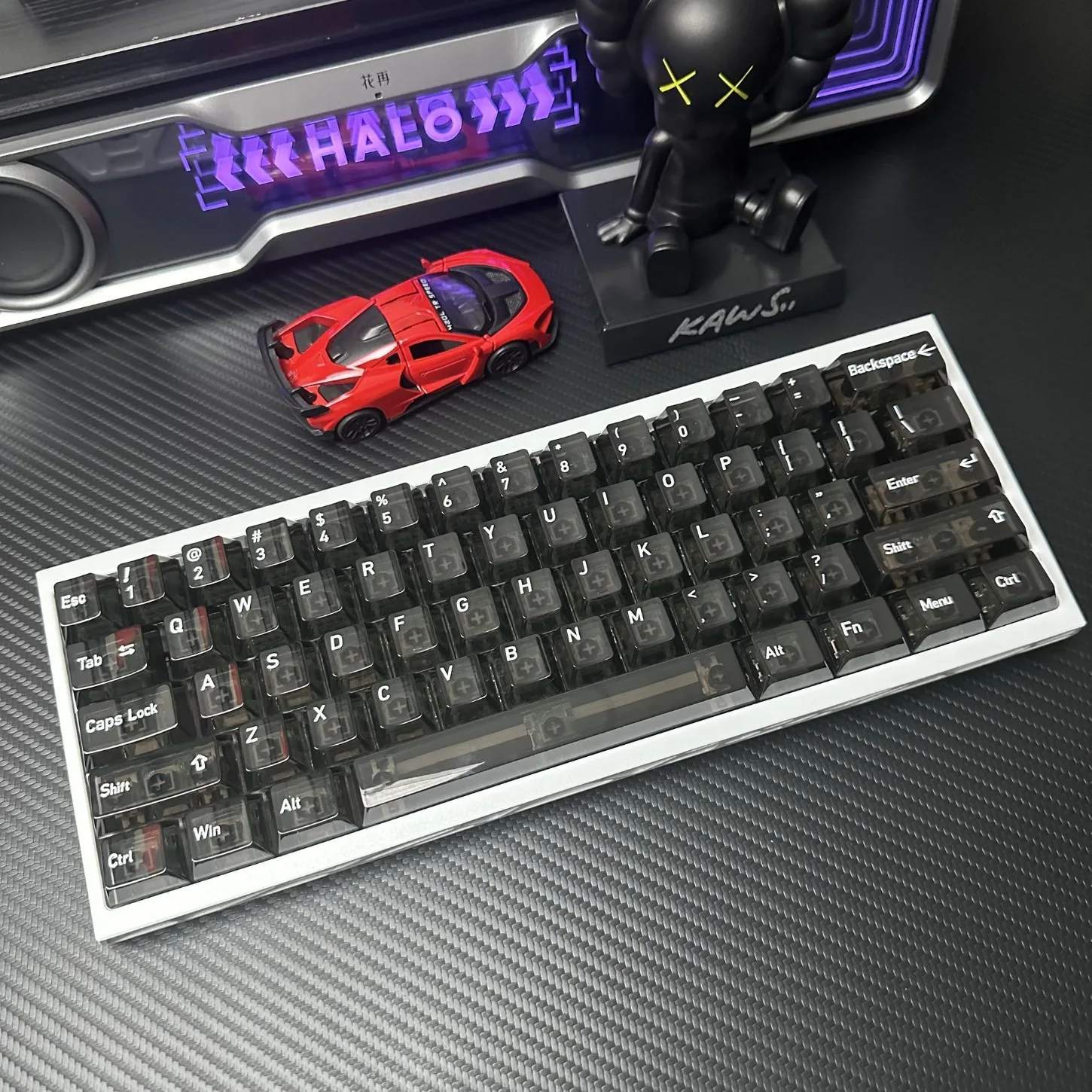 Cherry Keycap Kit PC 130Key White Black Red Blue Pink Color Ice Crystal Transparent Translucent Compatible with Wooting Keyboard