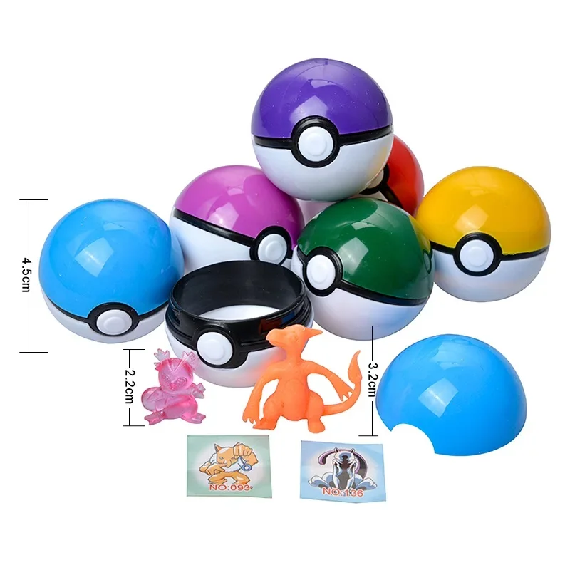 PokeBall Model Pokemon Anime Figure Pikachu Pocket Monster Pet Elf Dolls Toys For Children\'s Birthday Gift 24Pcs /Set 5 Cm