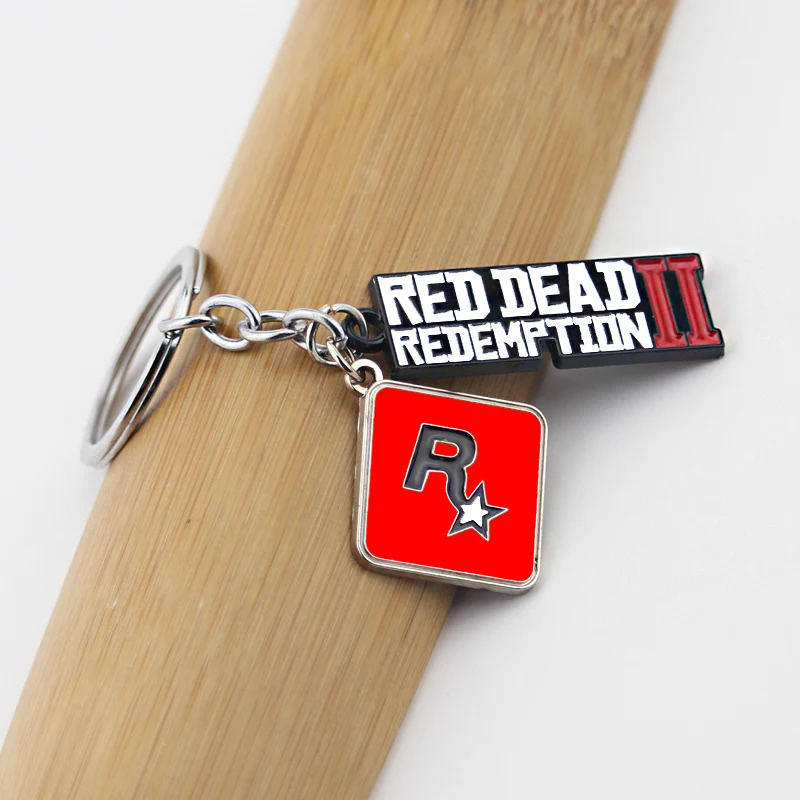 لعبة RDR2 آرثر مورغان مسدس كيرينغ الأحمر الميت الفداء 2 المفاتيح المشجعين هدية تأثيري للرجال النساء على ظهره المفاتيح
