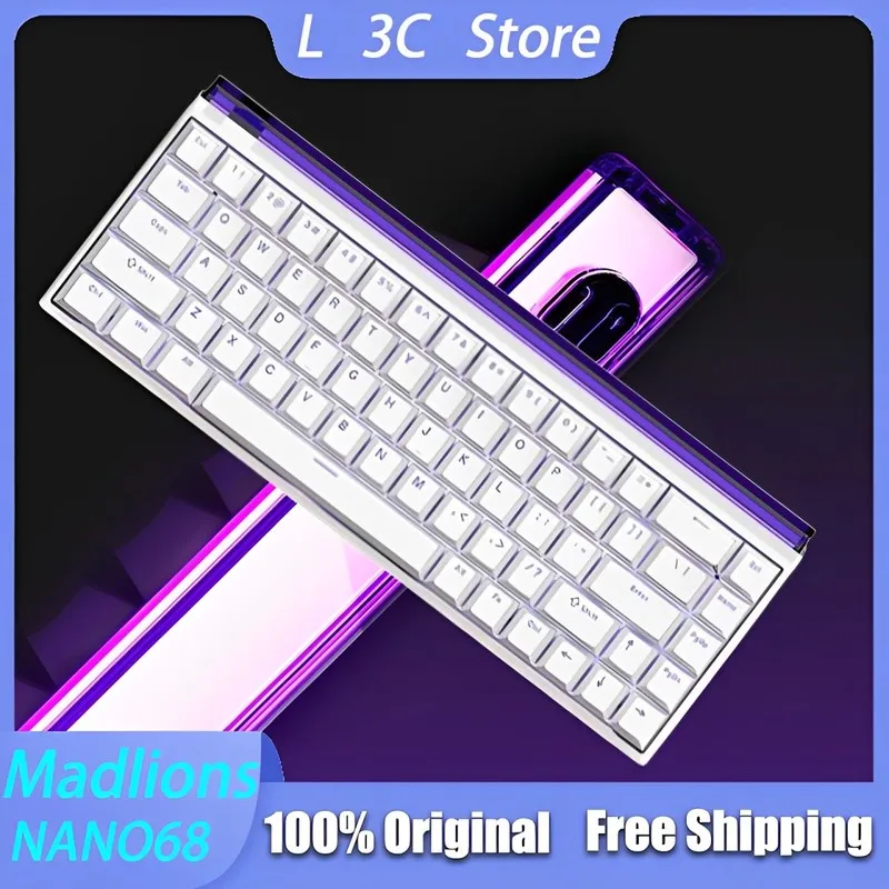 FGG Madlions NANO68 Mechanical Keyboard Magnetic Switch 8K Return Adjustable 0 Dead Zone RT0.01 Custom Esports Gaming Keyboard