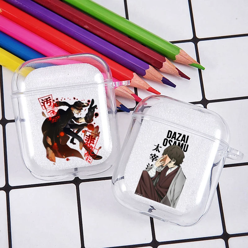 

Anime Bungou Stray Dogs Dazai Osamu Soft silicone Case For AirPods Pro 1 2 3 4 Silicone Wireless Bluetooth Earphone Box Cover