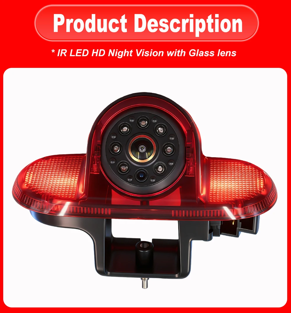 170 ° 1080P für Renault Trafic Opel Combo Primastar X83 Vauxhall Auto-Rückfahrkamera AHD CVBS Rückfahrkamera mit Nachtsicht und Bremslicht-Monitor – Detail 7