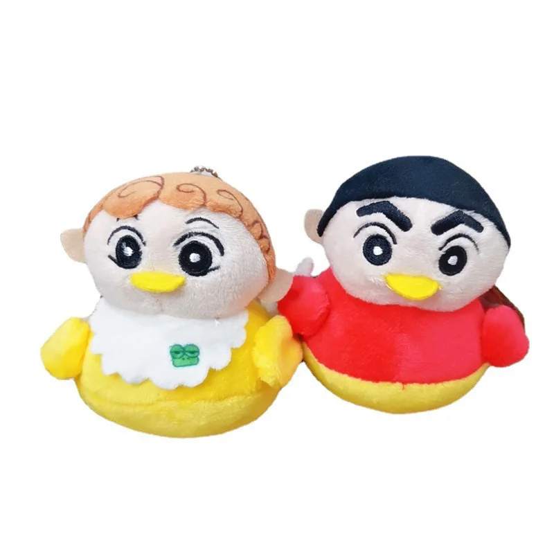 Cute Crayon Shinchan Duck Outfit Shiro Buriburizaemon Himawari Mini Plush Keychain Bag Ornament Holiday Birthday Gift