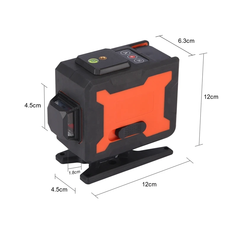 12 Lines 3D 360 Cross Green Lines Laser Level Horizontal Vertical Self-Leveling Measure Laser Beam High-Precision