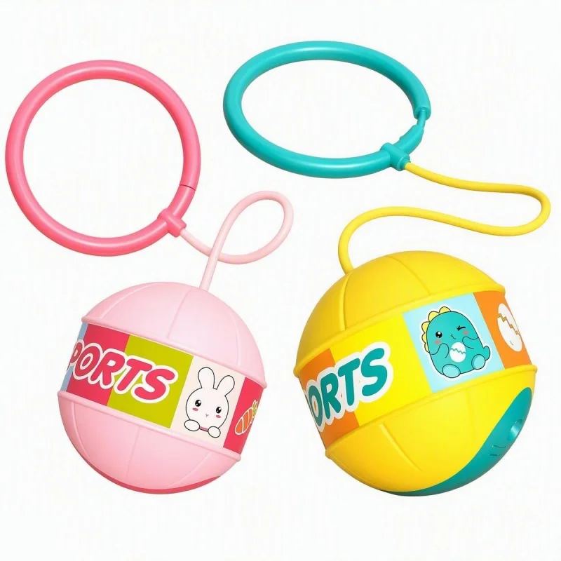 Kids Jumping Ball Glowing Elastic Ball with Foot Ring Elastic Jump Rope Sports Exercise Equipment Boys Girls Play Fitness Toy