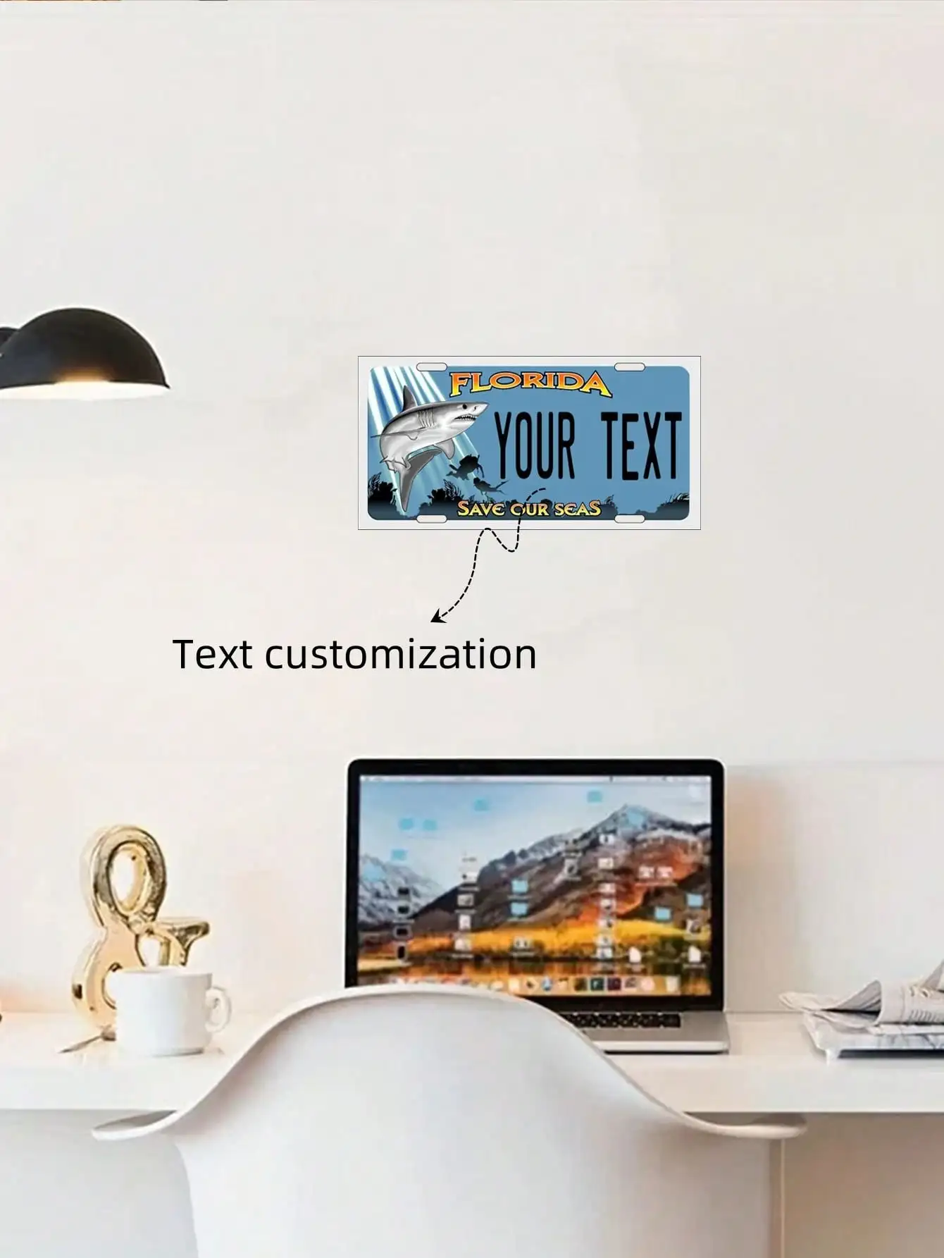 

Florida Sharks Save Oceans License Plate 6x12 Inch Aluminum 1pc