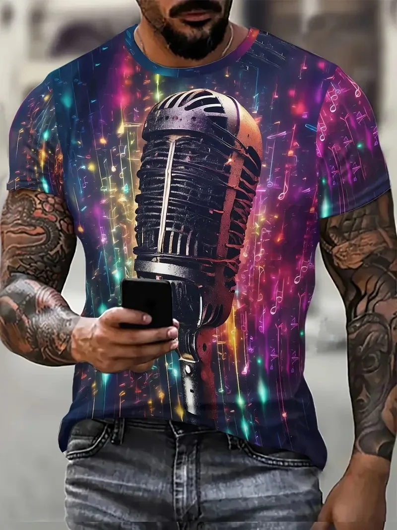男性夏の漫画 3D プリント Tシャツラウンドネック特大半袖 - Vintage Urban Fashion のレビューと価格