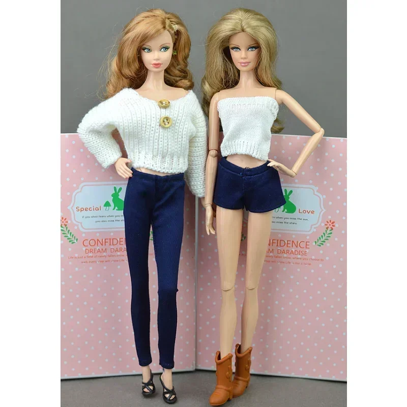 accessories Blue black Casual Short Pant Trousers For BB 1:6 Doll  BBI1025