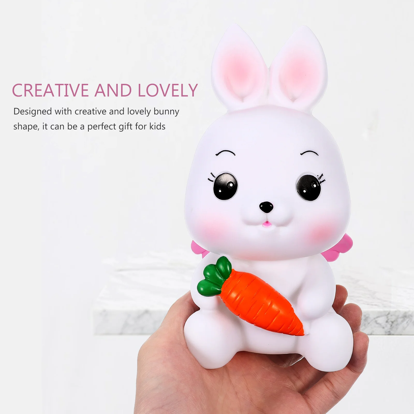 

Cute Bunny Shaped Piggy Bank for Girls Kids Room Decoration Coin Saving Jar Big Piggy Bank Money Jar Bunny Statue