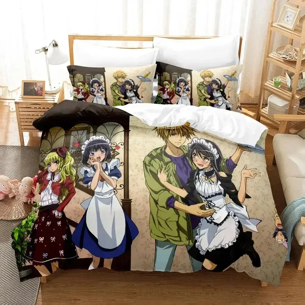 New Anime Maid Sama Misaki Bedding Set Printed Bed Set With Pillowcase Bed Duvet Cover Soft Queen King Size Bedclothes Home