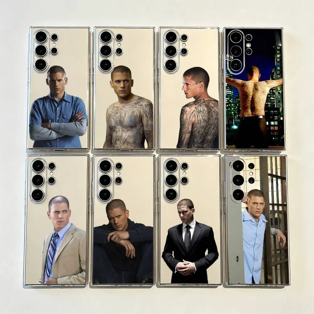 Wentworth Miller Anti-Fall Transparent Printed Phone Case for Samsung Galaxy S26/S25/24/23/22/30/21/10/9,Ultra,Plus