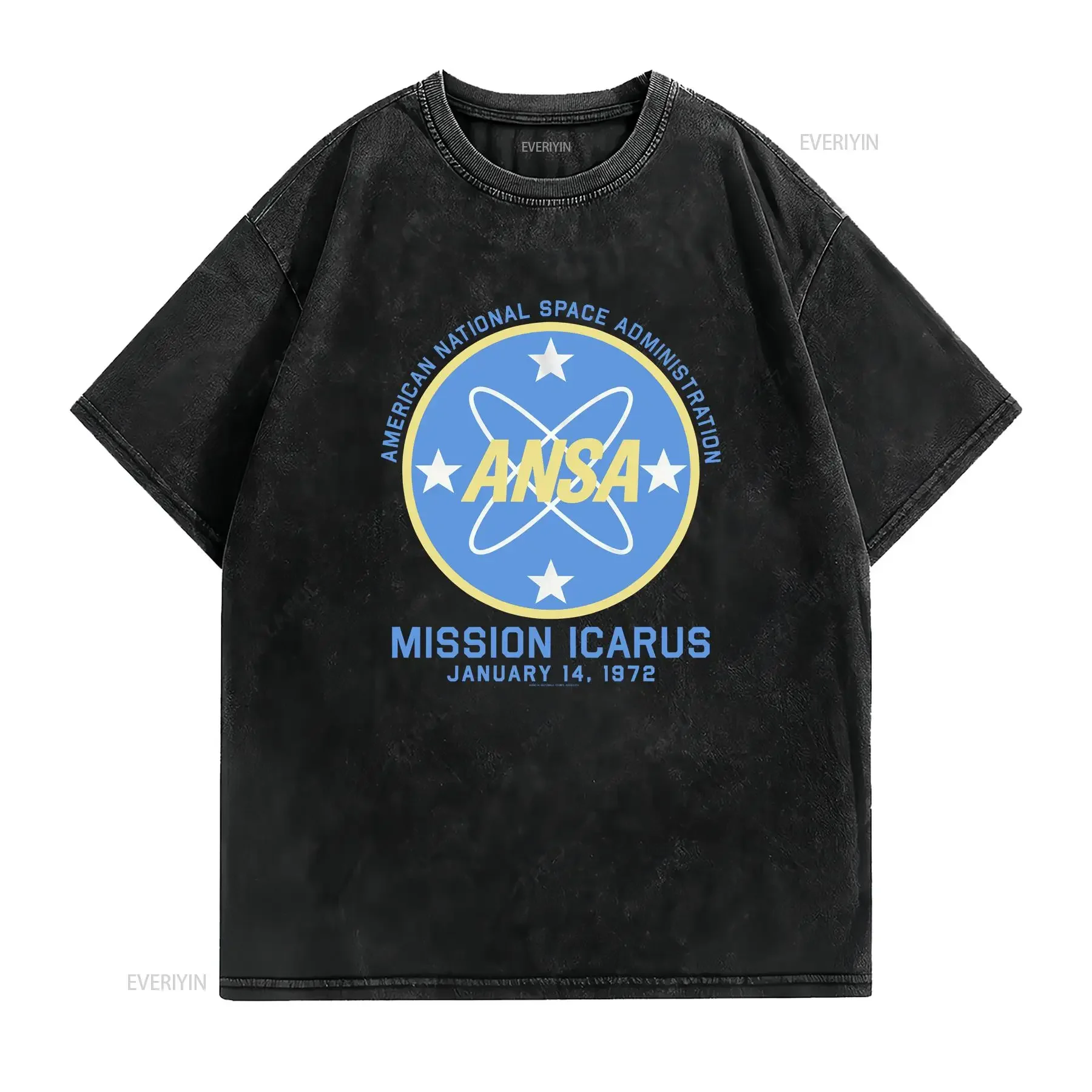 Planet of the Apes ANSA Mission Icarus T Shirt vintage Washed graphic Soft fashion homme Top For Everyday Wear Casual