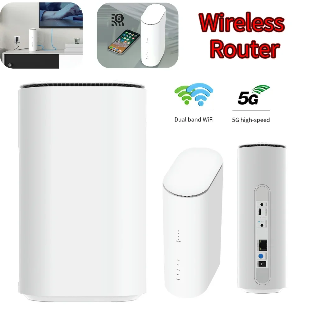 Wireless Router with SIM Card Slot CPE Modem Router Multiple Network Interfaces 5G Router Built-in Multiple Antennas for Work