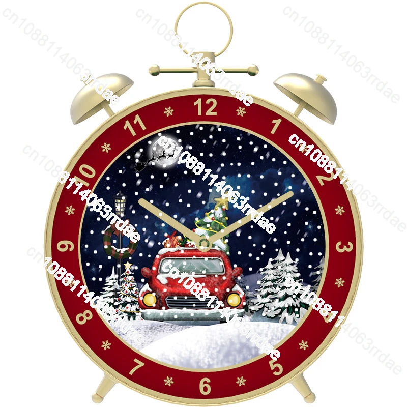 Snow Music Christmas Silver Alarm Clock Indoor Products