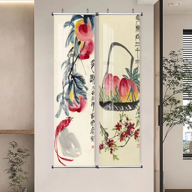 Zen Abstract Traditional Chinese Style Qi Baishi Wall Art Canvas Painting Poster Picture Print For Office Living Room Home Décor