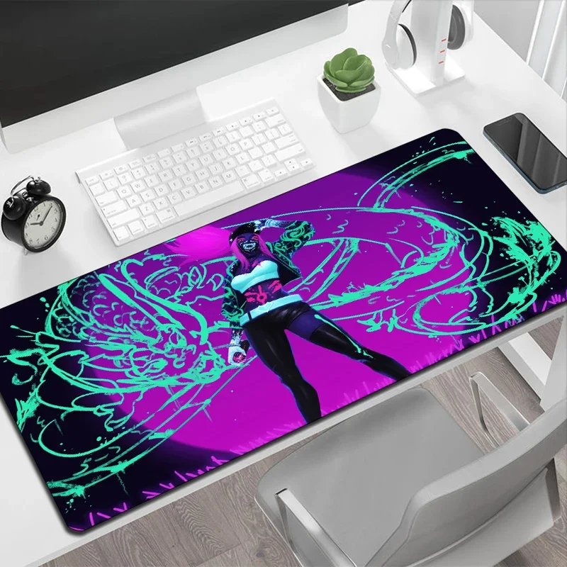 League of Legends Akali Kawaii Mouse Pad Gamer Keyboard Mats Gaming Mat Xxl Anime Pads Pc Mausepad Mause Laptop Cabinet Rubber