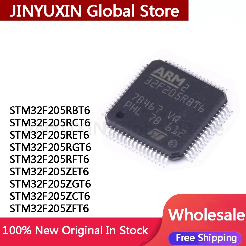 1Piece STM32F205RBT6 STM32F205RCT6 STM32F205RET6 STM32F205RFT6 STM32F205ZET6 STM32F205ZGT6 STM32F205ZCT6 STM32F205ZFT6 IC