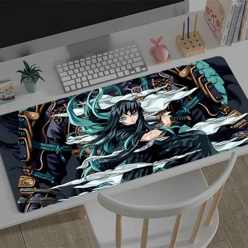 

Mousepad Demon Slayer Tokitou Muichirou Office Computer Desk Mat Keyboard Mouse Pad Cushion Non-slip Deskpad PC Anime Mousepad