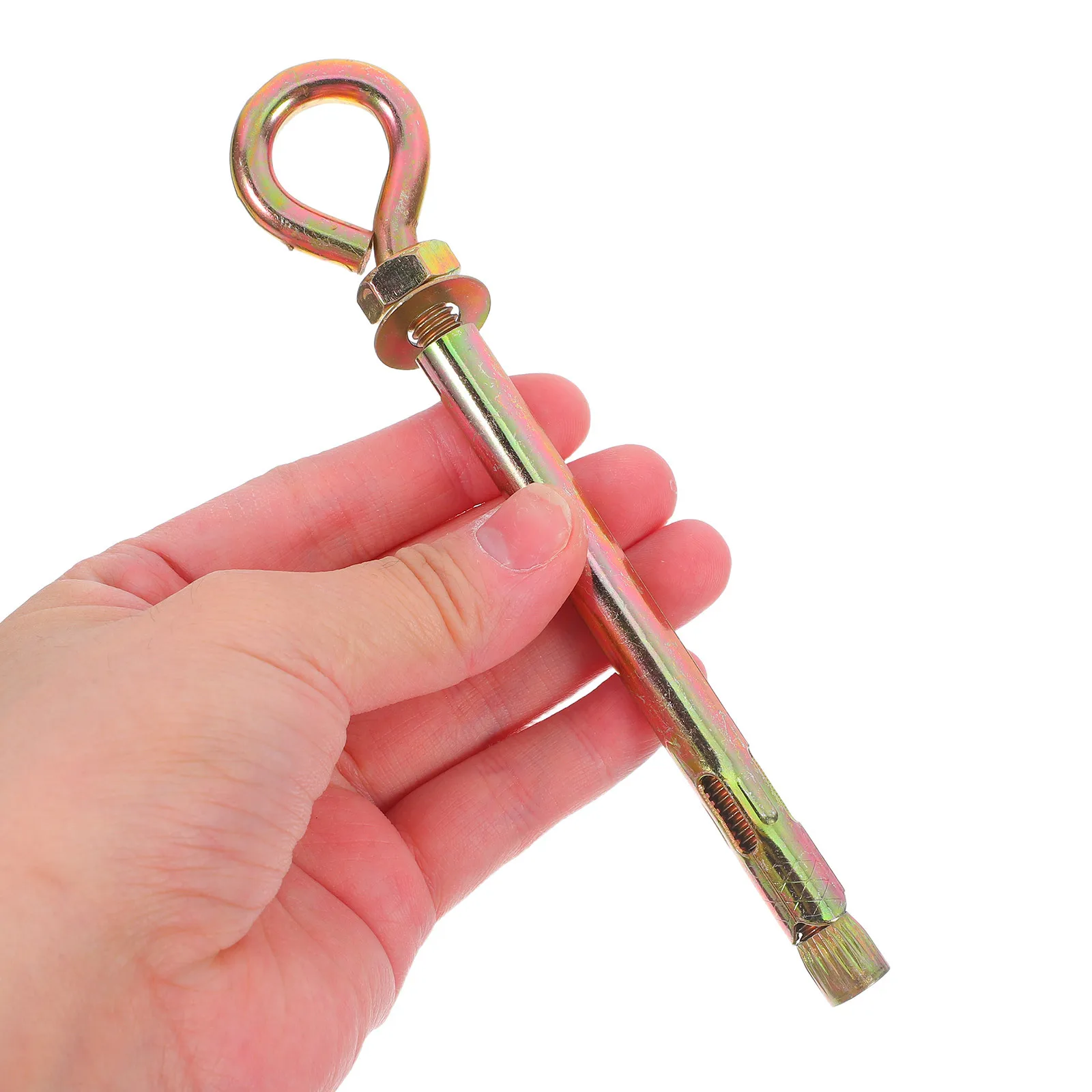 

10Pcs Heavy Duty Eye Bolts Galvanized Split Ring Hanger Concrete Anchor Swing Hooks Metal Expansion Anchors Ring Bolt for Swing