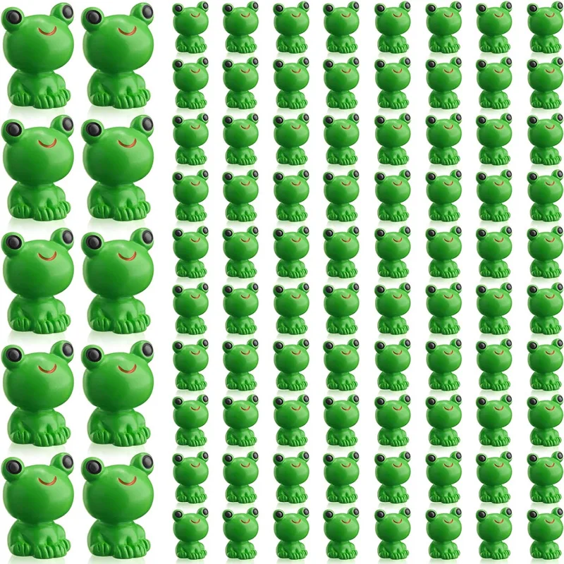 5/10 Pcs Tiny Resin Frogs Miniatures Figurines, DIY Fairy Potted Crafts Project Micro Landscape Ornament Accessories Supplies