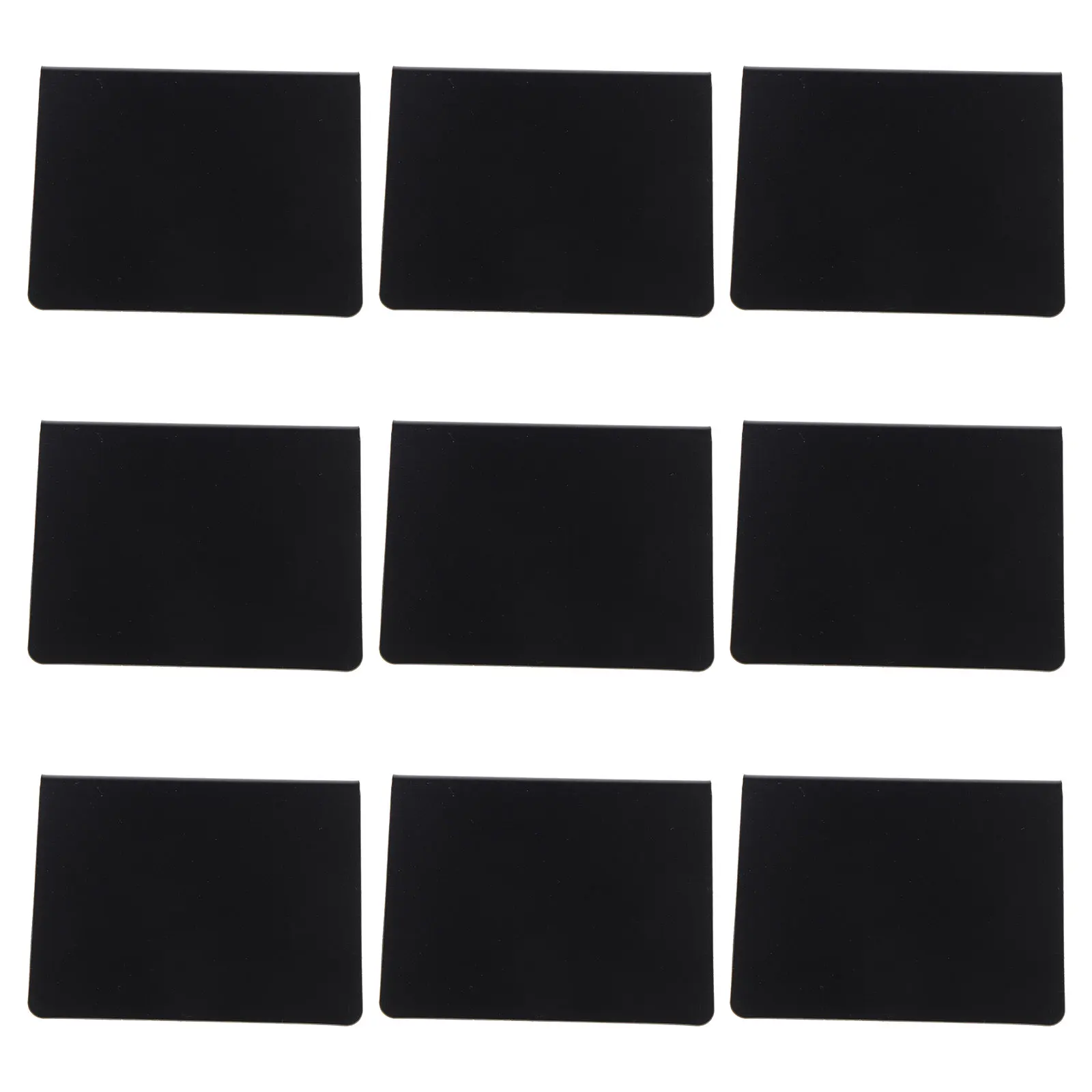 10pcs Mini Black Rewritable Chalkboard Sign Acrylic Erasable Desktop Message Board Small Tabletop Office