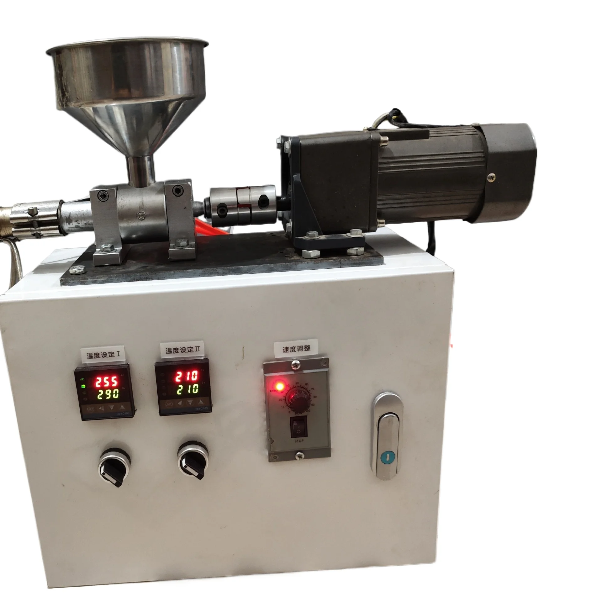 Micro Plastic Extruder Compound Powder 3D Printing Line Single Screw Extruder Desktop Type