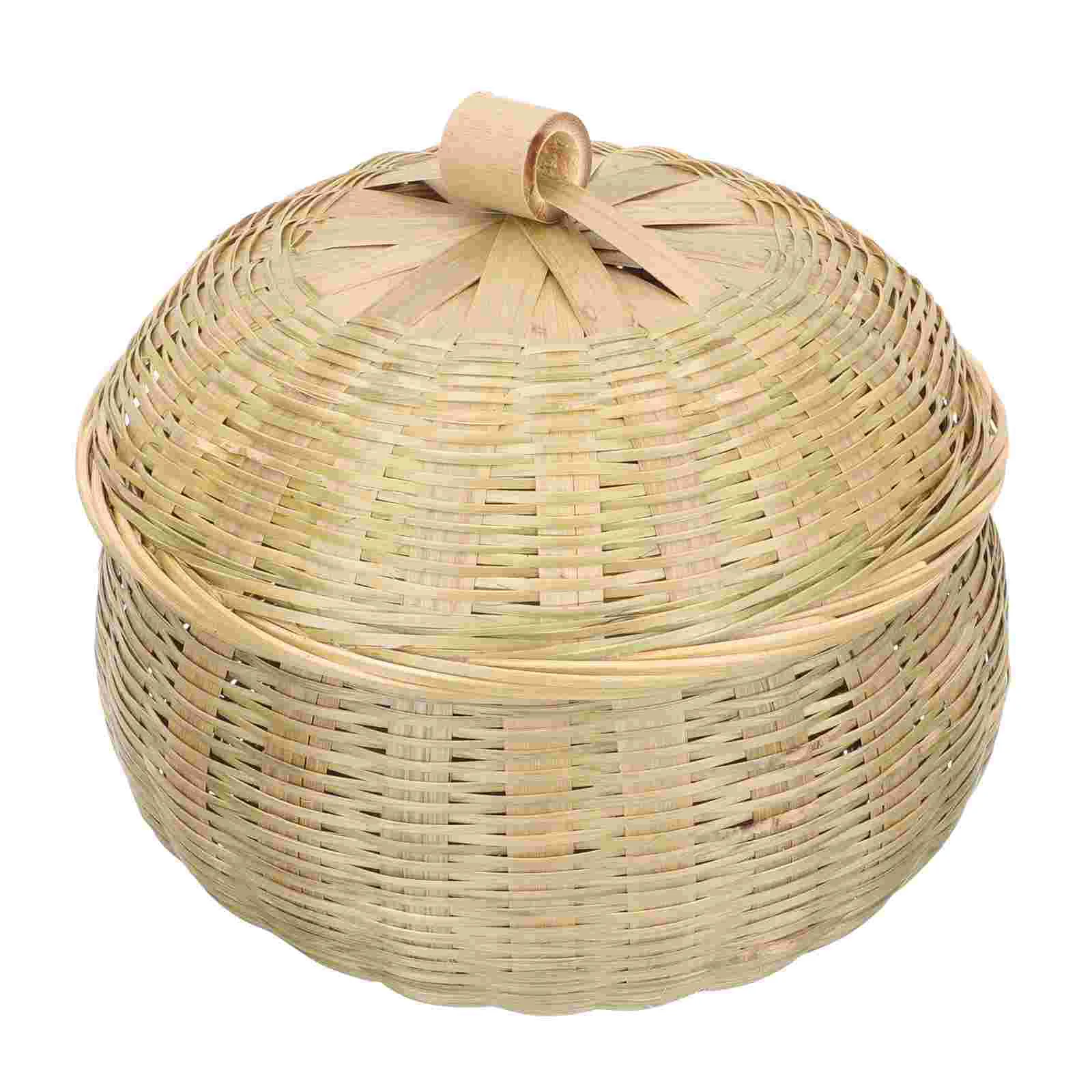 Bamboo Storage Basket Baskets Bamboo-woven Home Sundries Potato Weaving Handmade Household Creative