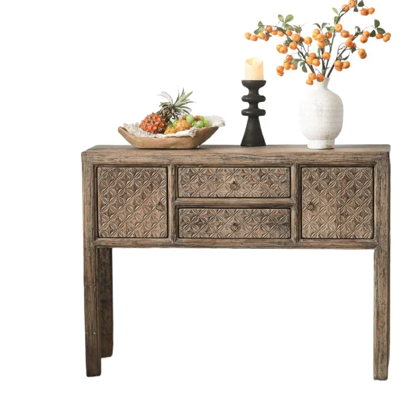 Old objects mix and match entrance cabinets, retro and old homestay decoration, living room corridor aisle, lockers