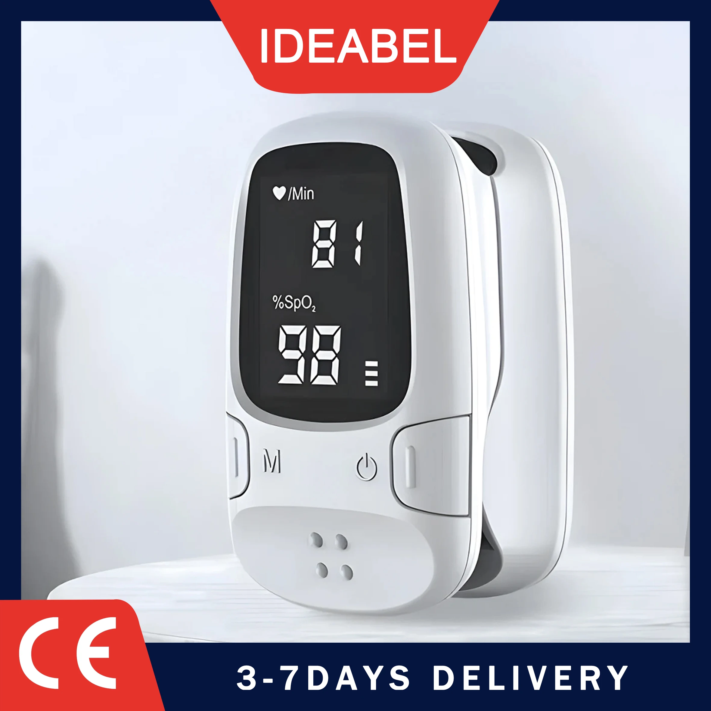 

IDEABEL High Precision Health Portable Mini Finger Pulse Oximeter Blood Oxygen Saturation SpO2 Oximetro Oxymeter for Home