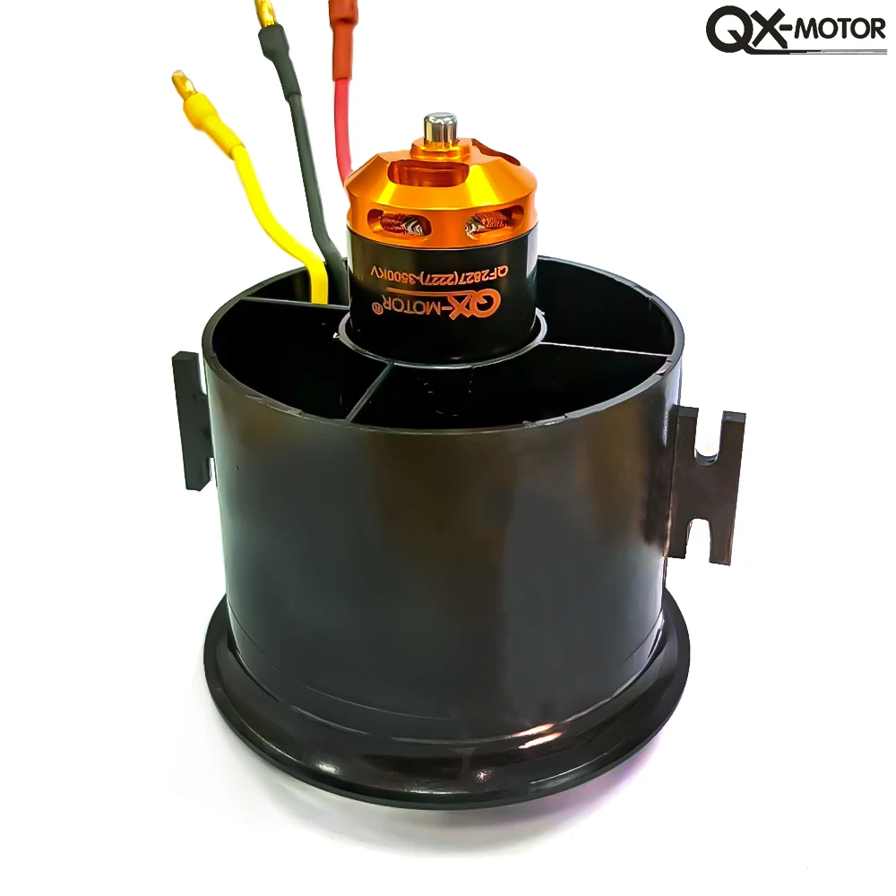 QX-Motor 70mm 6 Blades Ducted Fan EDF With 2827 2300KV 3500KV 3800kv Brushless Motor For Jet Multicopter Drone Fixed-wing Parts