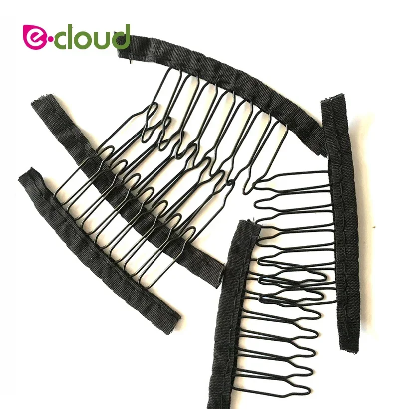 50 шт./пакет, черная расческа для парика, дешевые зажимы для парика, расчески, зажимы для наращивания волос, удобные зажимы для парика, верхний инструмент для изготовления париков из нержавеющей стали