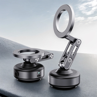 Foldable Magnetic Vacuum Adsorption Car Mount Mobile Phone Holder Rechargeable Vacuum Car Mount Phone Holder for Gym Bath Shower