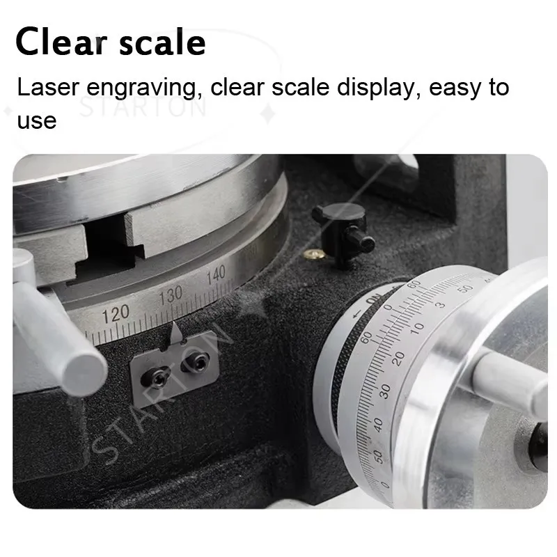 3-Jaw 4-Jaw 80mm Chuck Precision Milling Machine Indexing Head 4'' Vertical Horizontal Indexing Plate Rotary Table