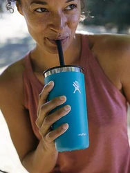 🌟 Best-Selling 16oz Stainless Steel Straw Tumbler with Lid – Insulated Coffee Cup for Home & Office! ☕️