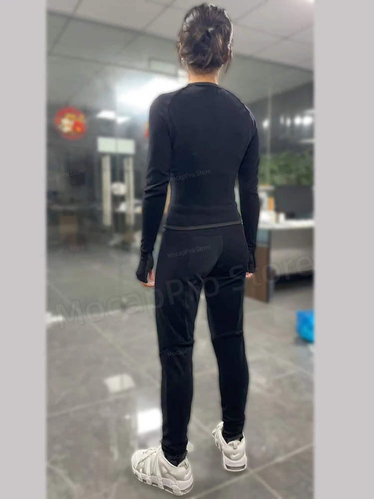 High Elasticity Breathable Motion Capture Suit Classic Full Body Mocap Suit with Beanie Foot Wrap Gloves