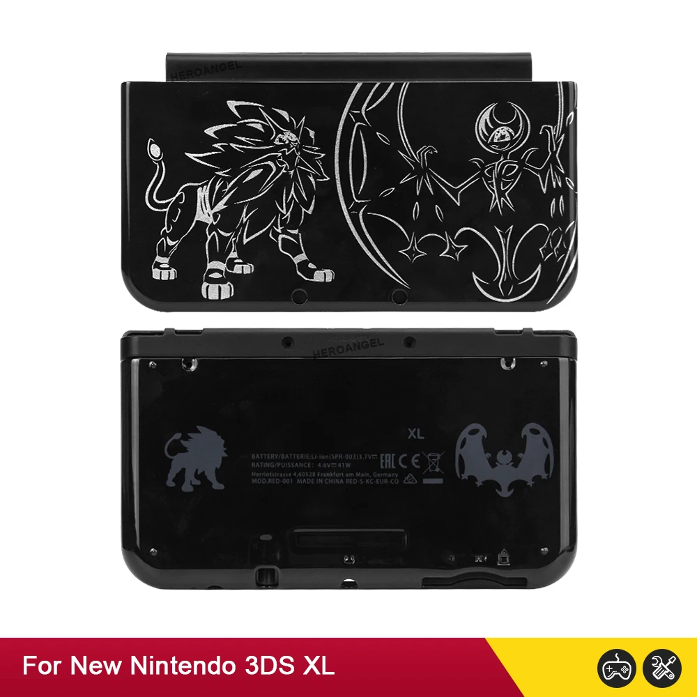 أسود طبعة محدودة استبدال ل نينتندو d جديد 3DS XL لعبة وحدة التحكم الإسكان شل غطاء مجموعة كاملة ل جديد 3DS LL الإكسسوارات