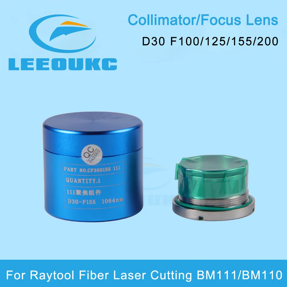 Leeouke-colimação e Focagem Lente Cabeça de Corte a Laser Raytools Bm111 D30 F100 125 mm 155 mm 120ag0800a