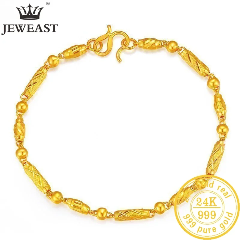 

JLZB 24K Pure Gold Bracelet Real 999 Solid Gold Bangle Upscale Beautiful Romantic Trendy Classic Jewelry Hot Sell New 2023