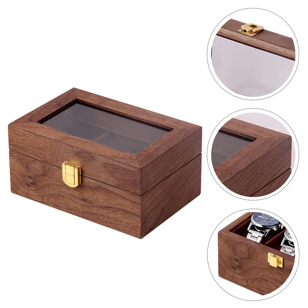 

1 pc Watch Display Box Wooden Storage Organizer Lockable Anti-Drop Case For Small Large Watches Eco-Friendly Material Watch
