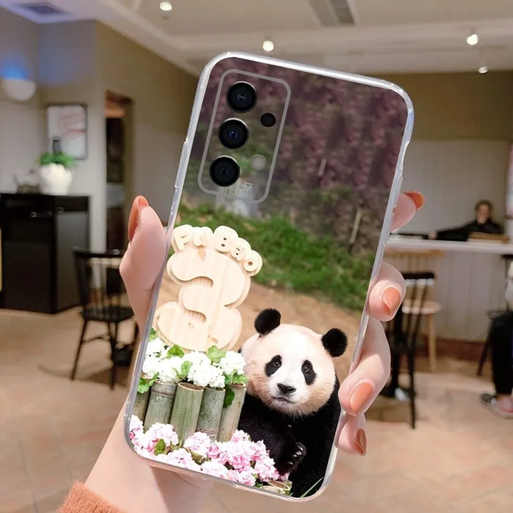 Fubao panda Animal Phone Case For Samsung Galaxy A71,70,52,40,51,31,A50,21S,30S,Note20ultra Transparent Soft Cover