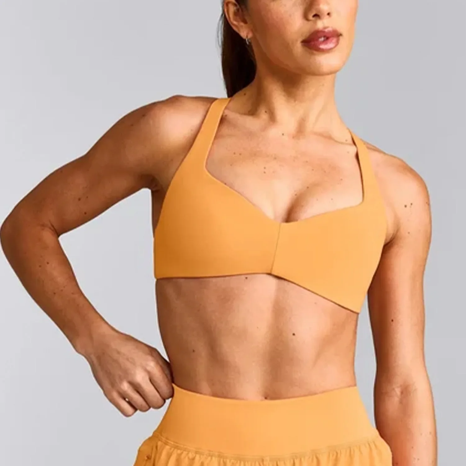 Women's Sports Bra Push-up High Support Yoga Underwear Pilates Top Deep-V Adjustable GYM Clothes Fitness Workout Tank