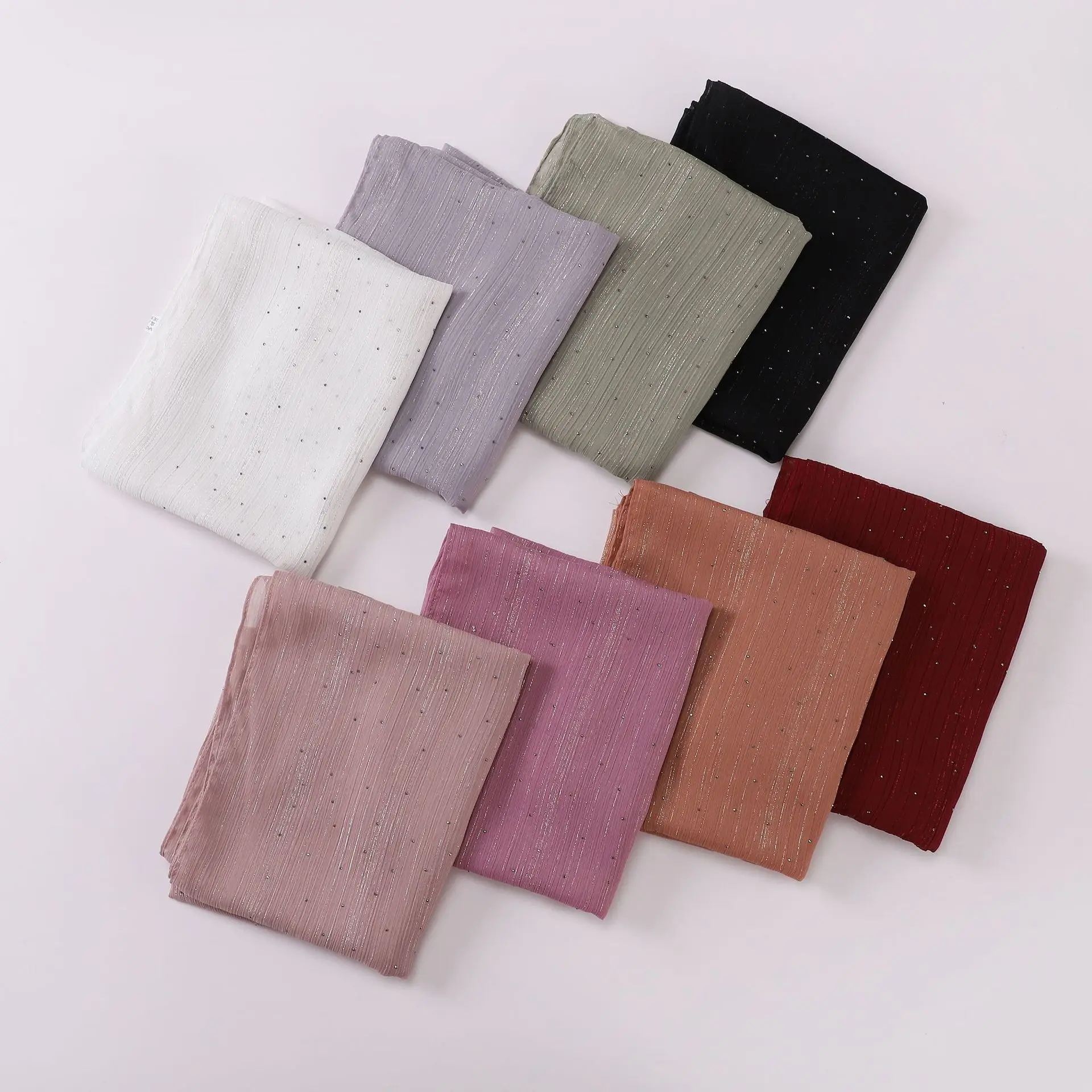 2025 เงาผ้าพันคอฮิญาบผู้หญิงมุสลิมเพชร Shawl Wrap Veil Turban Headscarf Bandanas Bufanda Foulard บาทครีมกันแดด Mujer