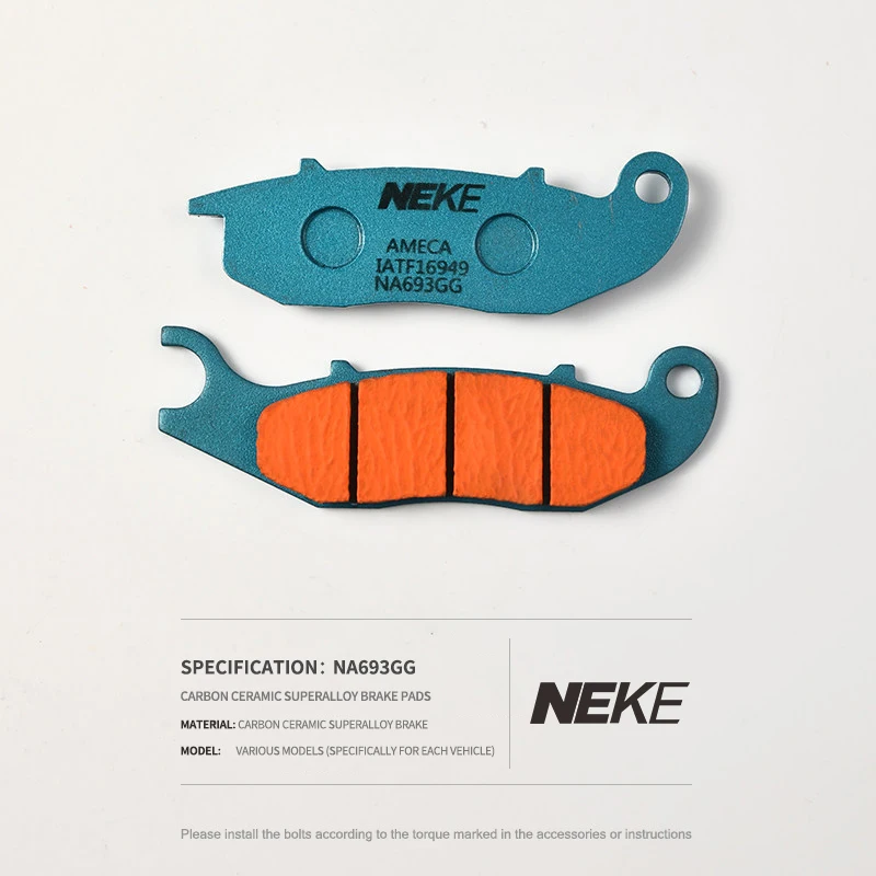 NEKE Carbon Ceramic Brake Pads for HONDA PCX160 PCX150 NS150 GX APRILIA SR200GT PIAGGIO Medley 125/150 Liberty 125/150 Scooter view 2