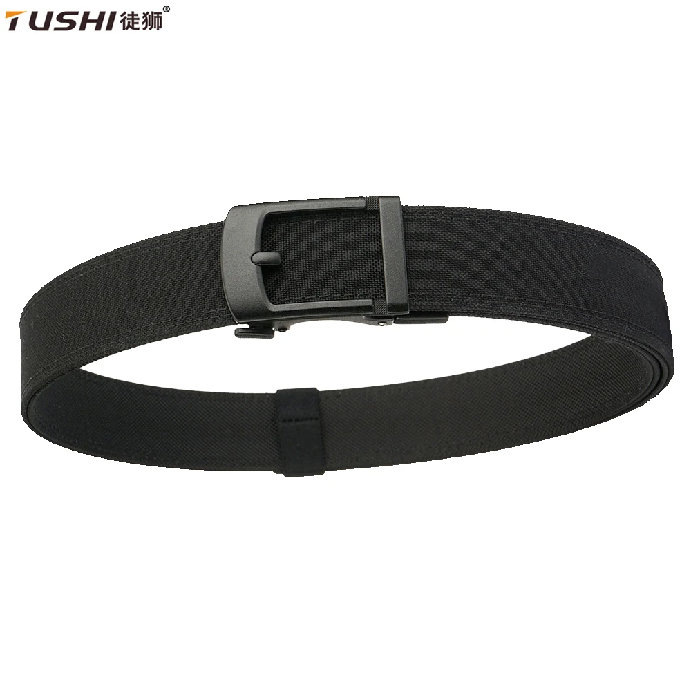 

TUSHI New Metal Automatic Buckle Men's Tactical Belt Strong Engineering 1100D Hard Nylon Quick Release Unisex IPSC Belt Outdoor