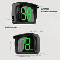 Car HUD GPS Speedometer KM/H Digital Head Up Display Large LED Font For Truck SUV Motorcycle Universal Accessories 3