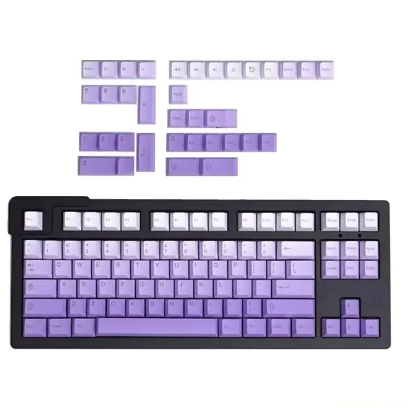 Ergonomic Keycaps in Fade Resistant Color 125PC Keycap Set for Mechanical Keyboard Enthusiasts