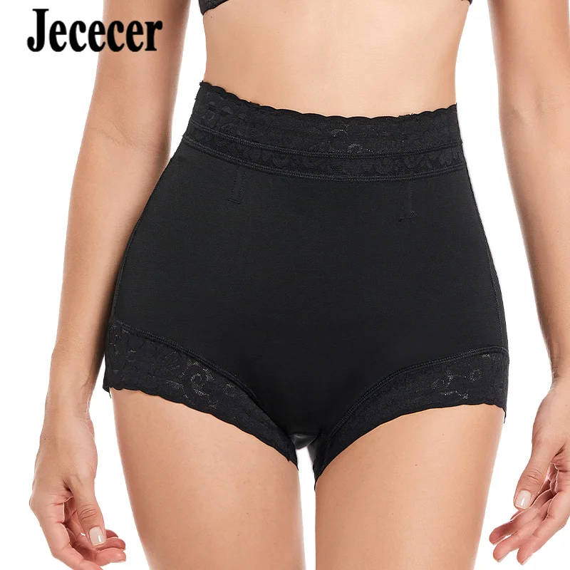 Jececer Women's Panties Butt Lift Reducing Body Shaper Shapewear Breathable Lace Prevent Flanging Boxer Underwear