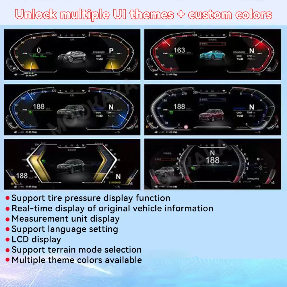 LCD Dashboard Digital Cluster For BMW 3 Series GT F34 2013-2020 Instrument Panel Car Meter Screen Auto Speedometer Head Unit