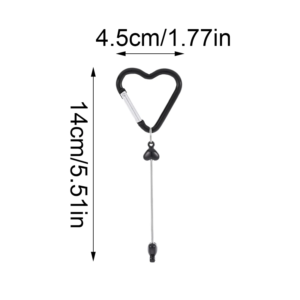 12 Stück DIY Perlen-Schlüsselanhänger-Stäbe mit Herz-Karabinerverschlüssen, Metallrohlinge für Schlüsselanhänger und Schmuckherstellung, Bastelzubehör – Detail 3