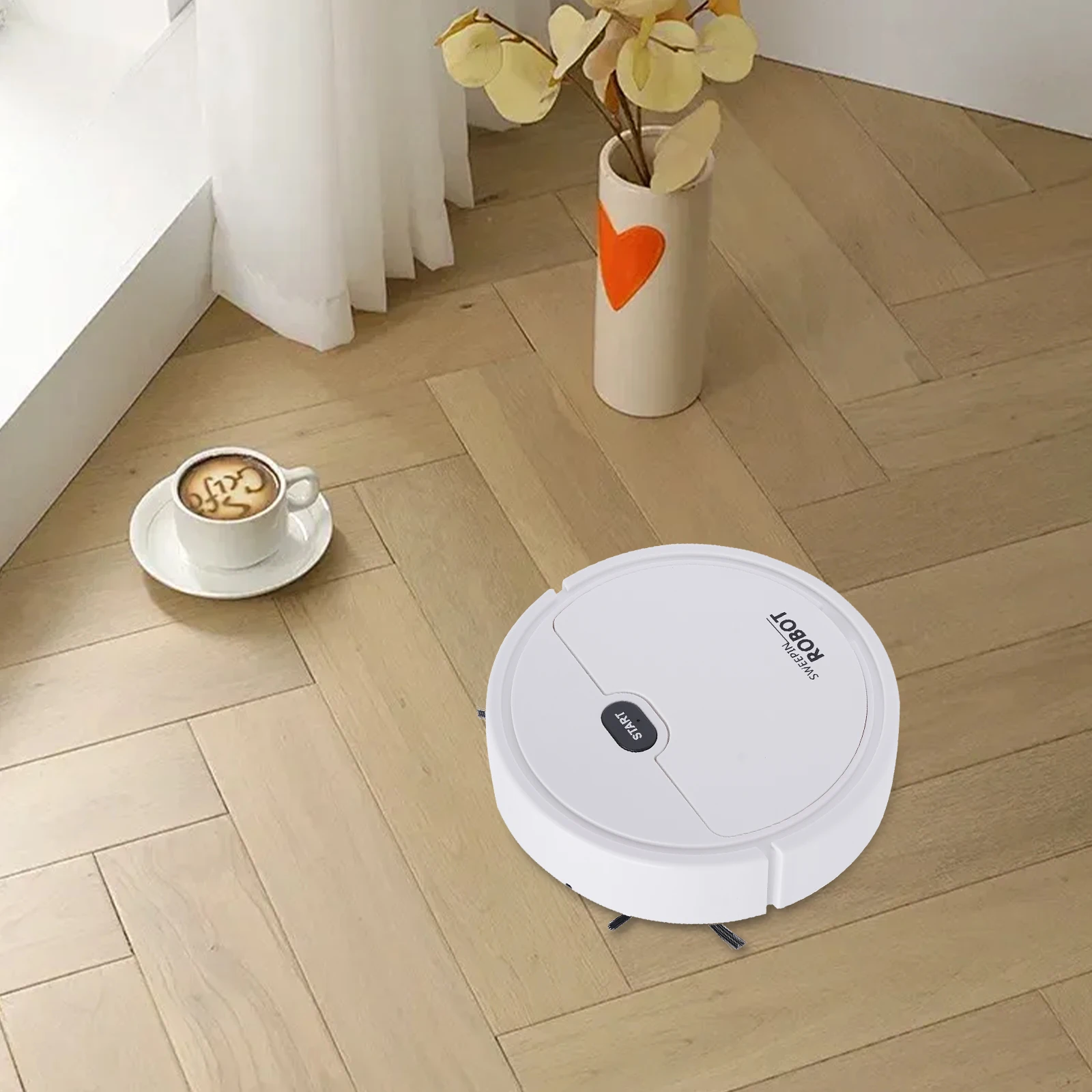 KT205 Robot Vacuum Cleaner Robot Vacuum and Mop Cleaner with 500Pa Suction Automatic Sweeping Robot 3-in-1 Functions